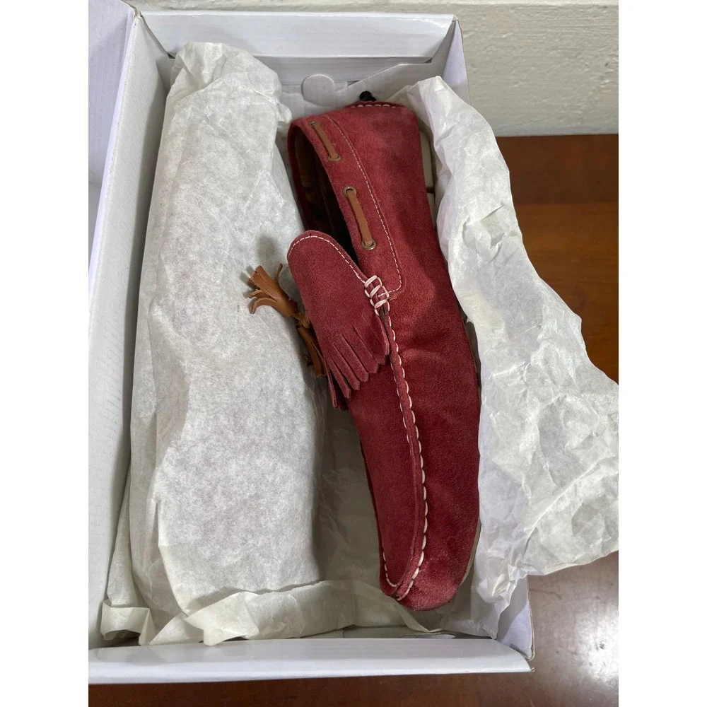 Aldo Bires-62 Red Tassel Loafer Moccasin Driving Shoes Slip On Mens 45 EU/12 US